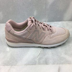 New Balance 696 Women's Suede Low Top Pink Running Training Shoes Size 8